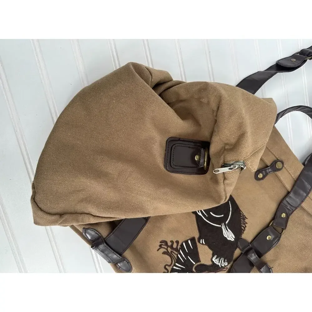 Canvas Tan Cotton Twill Duffle‎ Bag Fish Fishing Outdoor Camping Hunting Travel